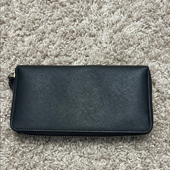 Tory Burch Black Zip-Around Wallet - Picture 7 of 15